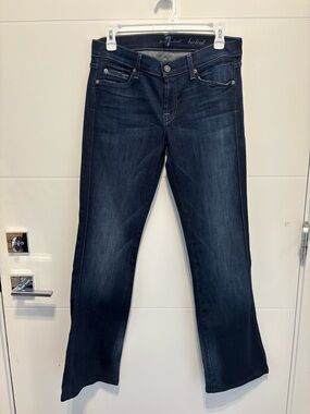 7 For All Mankind Women's Dark Indigo Bootcut Jeans Size 29